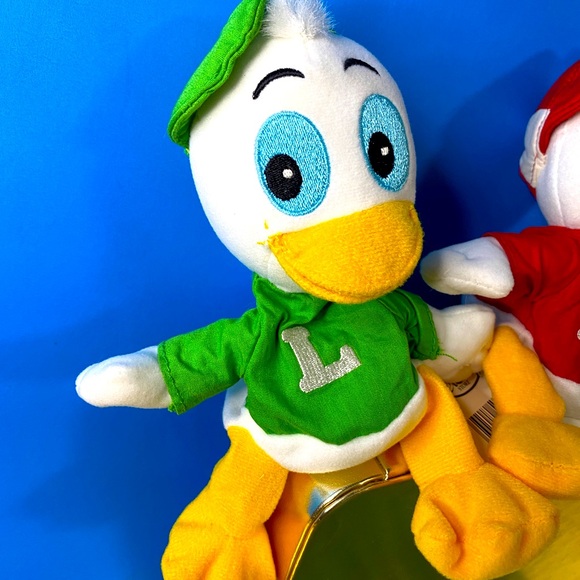 DISNEY EXCLUSIVE VTG 90s DONALD DUCK’S HUWEY LOUIE & DEWEY BEAN BAG PLUSH 7” - Picture 3 of 12